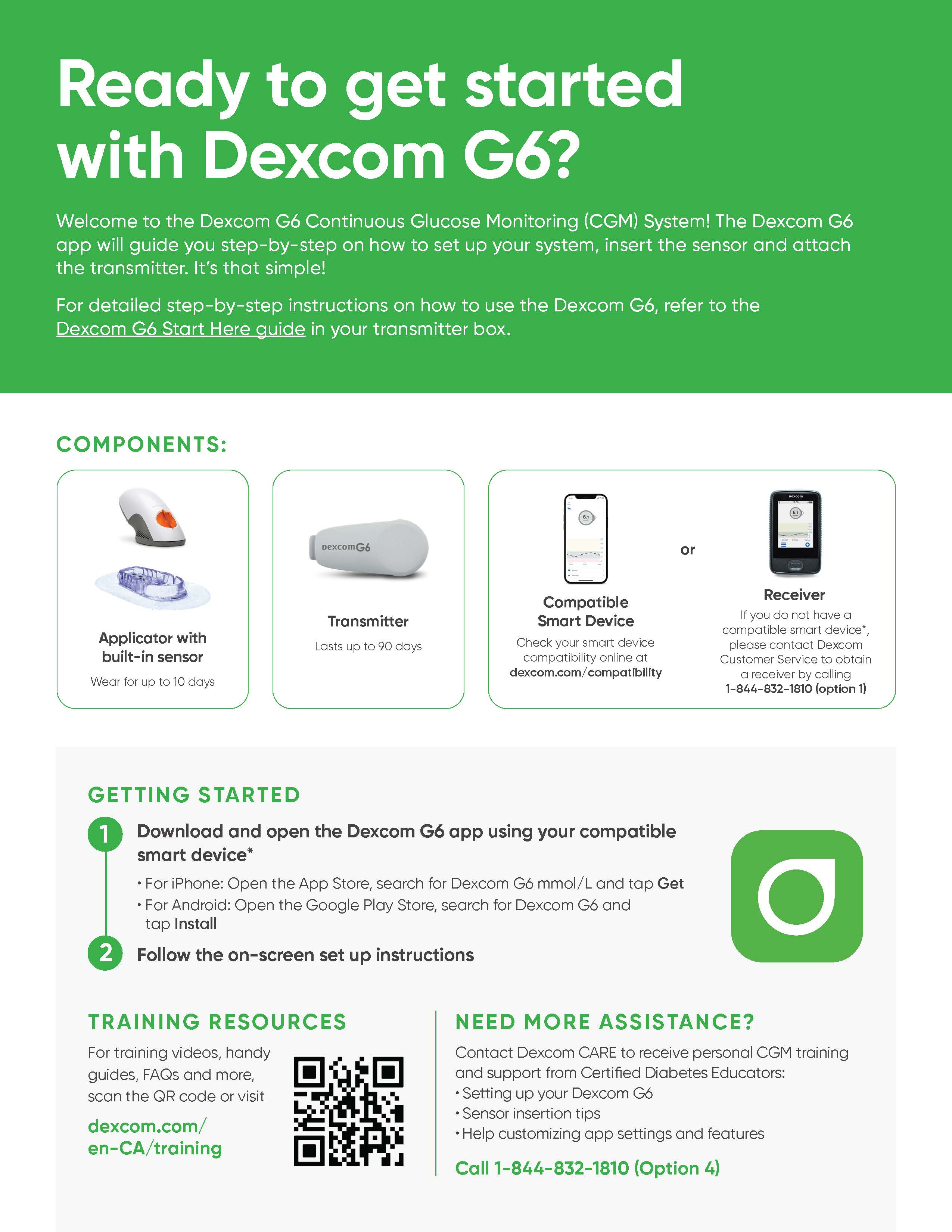 A helpful tool to give to patients first starting on Dexcom G6